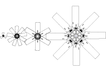 Крыльчатка Multi-Wing по диаметру лопастей